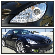 2005-2011 Mercedes Benz R171 SLK Projector Headlights w/ LED DRL Running Light picture