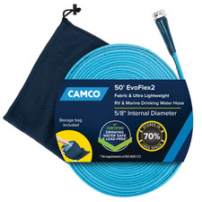 Camco EvoFlex2 50-Foot RV Drinking Water Hose - 5/8-Inch Inner Diameter, Blue picture