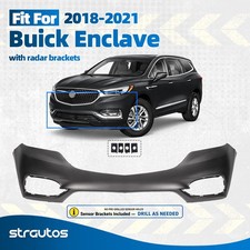 For 2018-2021 Buick Enclave Front Upper Bumper Cover w/ guide brackets 84462569 picture