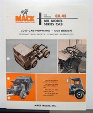1968 1969 Mack Truck Model CA 43 Sales Brochure & Specification Sheet picture