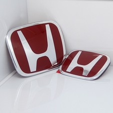 2pcs Front Rear Red Badge Genuine Emblem for 2009-2013 FIT GE8 picture