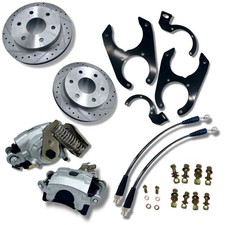 1988-1998 Chevy/GMC OBS Rear Disc Brake Conversion Kit 6 Lug Silver Calipers picture