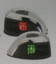 Attwood NV1011SS-1 LED Oval Sidelight Red Green Stainless Steel 1NM Pair 12 Volt picture