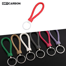 Braided Faux Leather Strap Keyring  Colour Car Key Chain Fob Lanyard Keychain picture