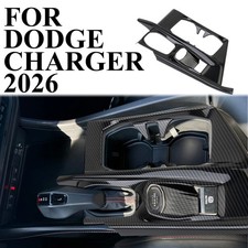 Carbon Fiber Style Central Control Gear Shift Panel Trim Cover For Dodge Charger picture