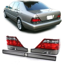 Hella dark  style  Red Smoked Taillights set S-Class W140 94-98 picture