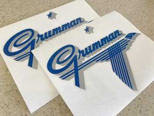 Grumman Fishing Boat Vintage Decal Blue Silver 8