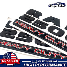 2Pcs Front Door Emblems Badges For 2013-2018 RAM 2500 HEAVY DUTY Matte Black picture