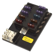 Bussmann Boat Fuse Block 15600-10-21 | 10 Position w/ Ground Pad picture