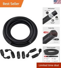 Durable 10FT 6AN Nylon Braided Fuel Hose Kit - Stainless Steel Reinforced Design picture