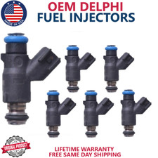 x6 OEM NEW DELPHI FUEL INJECTORS FOR 2006-2010 Pontiac, Buick, Chevy, Saturn V6 picture