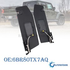 NEW 6BR80TX7AQ Pair Sun Visor W/Light For Jeep 18-23 Wrangler 20-23 Gladiator picture