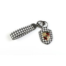 FITS  for Porsche Crest Keyring Keychain Essential Pepita WAP0504060SWPP picture