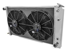 1968-1973 Chevy Chevelle All Aluminum 2 Row KR Champion Radiator Fan Combo picture