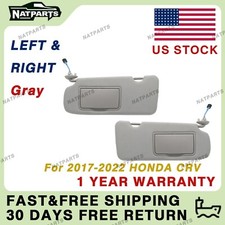Pair Gray Side Sun Visor W/ Lights Fits for Honda CRV2017-2022LHRH 83280TLAA12ZB picture