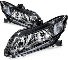 Pair Headlights Assembly For Honda Civic 2012-2015 2Dr Coupe 4Dr Sedan LH+RH picture