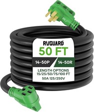 RVGUARD 50 Amp 50 Feet RV/EV Extension Cord 14-50P to 14-50R 6 AWG/3+8 AWG/1 picture