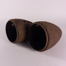 Pair of 1930s-40s Streamline Bullet Teardrop Headlight Bucket Housings 7.25