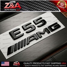 Premium E55 AMG Trunk Badge Emblem For Mercedes | High-Quality Gloss Black W210 picture