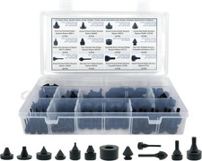 160 PCS Black Automotive Rubber Bumper Assortment, Stop  picture