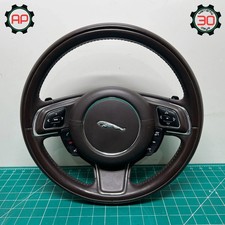 10-19 JAGUAR XJ XJR STEERING WHEEL BROWN LEATHER OEM picture