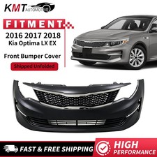 Fits 2016 2017 2018 Kia Optima LX EX New Complete Front Bumper Cover Kit Black picture