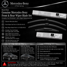 Genuine Mercedes GLC300 (Front & Rear) Wiper Blade Set (2058204503 + 1678204903) picture