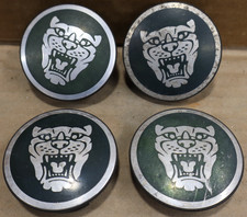 OEM Used Set 2002-2015 Jaguar S Type X Type XJ XF XJ6 XJ8 XK Green Center Caps picture