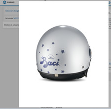 Demi-Jet Helmet Piaggio Baci Perugina - Size S Original Piaggio Silver Color picture