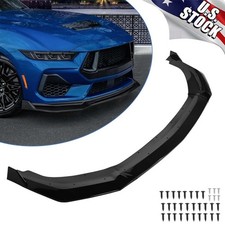 GT Style Gloss Black Front Bumper Lip Splitter For Ford Mustang S650 2024-2025 picture