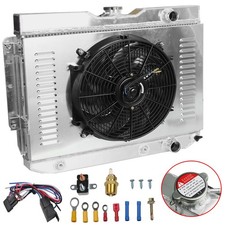 3 Row Radiator+Shroud Fan For 1959-1965 Chevy Bel Air Impala El Camino Chevelle picture