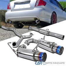 Fit 08-14 Subaru Impreza WRX STI Sedan SS Catback Exhaust Dual Burnt Tip Muffler picture