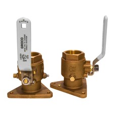 Groco FBV-1250 | FBV Bronze Full-Flow Tri-Flange Seacock, 1-1/4