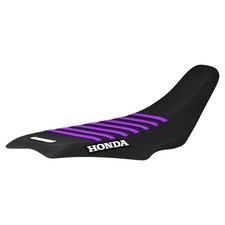 2004-2018 Honda TRX 450 R ER Seat Cover    all BLACK w/ PURPLE ribs #197 picture