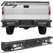 For 2006-2014 Ford F-150 Upgrade Steel Rear Bumper W/Sensor Holes&D-Ring Mount picture