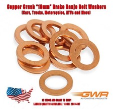 10x OEM Copper Crush Washers for 10mm Banjo Bolt (Motorcycle, Bike, Car, Truck) picture
