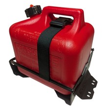 Everett Tunnel Mounted Gas Can Rack with Red Can for Polaris and Arctic Cat picture