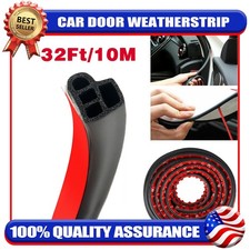 Protective 32Ft/10M L-Shape Car Door Seal Strip Hood Trim Guard Weatherstrip Kit picture