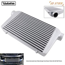 Aluminum Universal Front Mount Intercooler 3inch 450*300*76mm Inlet Outlet New picture