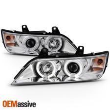 Fits 96-02 BMW Z3 Roadster M Coupe Clear Dual Halo Projector LED Headlights Lamp picture