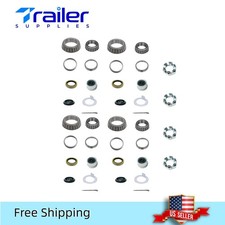 4 Sets L68149 L44649 Trailer Bearing Kit for 3500lb axles, castle nuts included picture