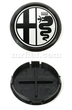 Alfa Romeo Spider Wheel Cap Emblem Silver Black 1990-93 New picture