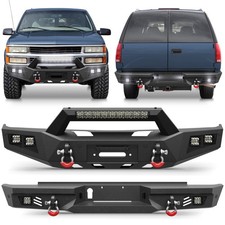 For Suburban Tahoe & GMC Yukon 1992-1999 Front or Rear Bumper w/Winch+LED Lights picture