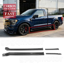 For Ford F-150 Shelby Super Snake 2021-2024 MX Style Carbon Side Skirt Extension picture