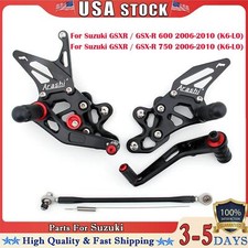 Rearset Rear set For Suzuki GSXR GSX-R 600/750 2006-2010 Black picture