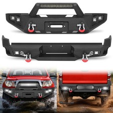 Front / Rear Bumper For 2005-2015 Toyota Tacoma W/Winch Plate LED Lights D-Rings picture