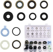 100PCS Oil Drain Plug Gasket Set,12 Sizes Metal Rubber Crush Multicolor  picture