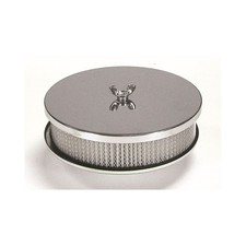 Mr Gasket Air Cleaner 1491; Chrome, Round 6.5 x 2, 2-5/16 or 2-5/8 in. Neck picture