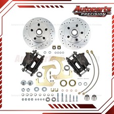 For 48-56 Ford F100 Half Ton Truck Deluxe Disc Brake Kit, Vented Drilled, 5x4.5