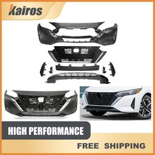 New Complete Front Bumper Cover Grille Kit Fits 2024-2025 Nissan Sentra S SV picture